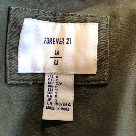 Forever 21 Cropped Army Jacket - S - Picture 4 of 4